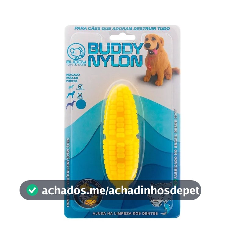 Brinquedo Pet Mordedor Resistente Nylon Milho Buddy Toys