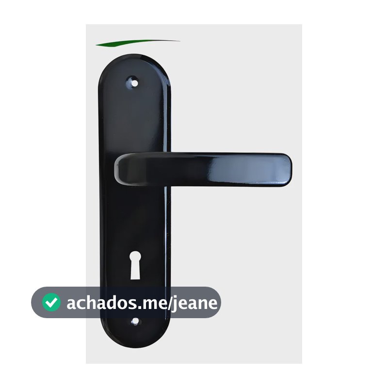 Fechadura Interna MGM Stilo Alavanca Preta 40mm Porta Quarto