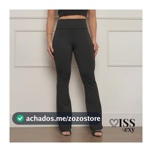 Calça Legging Flare Bailarina Boca De Sino Suplex Grossa