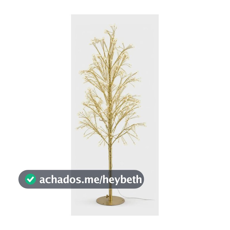 Árvore Natal 552 Leds Fio Fada 1,2m Dourada Bivolt Strobo