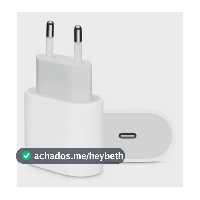Carregador Usb-c 20w Carregamento Rápido Bivolt Branco