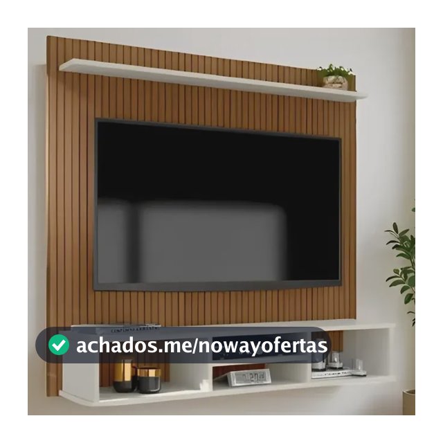 Painel Para Tv Até 50 Polegadas Estante Ripado 3d Everest