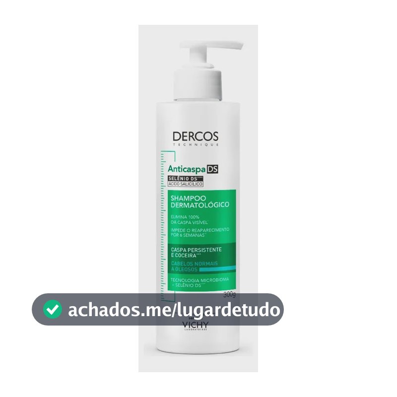Shampoo Anticaspa Cabelos Normais a Oleosos, Dercos DS Vichy, 300g