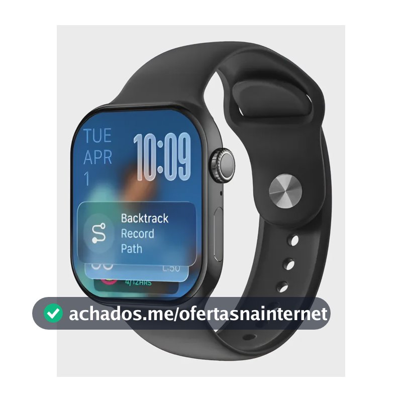 Smartwatch A Prova D'água Mede Pressão Arterial Gps Strava Preto