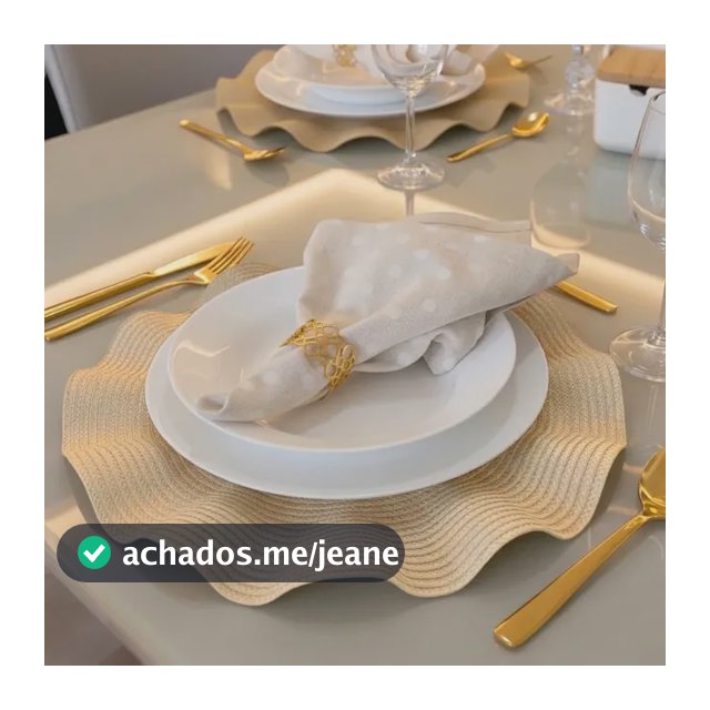 Jogo Americano 6 Peças Ondas Redondo Ondulado Premium Luxo