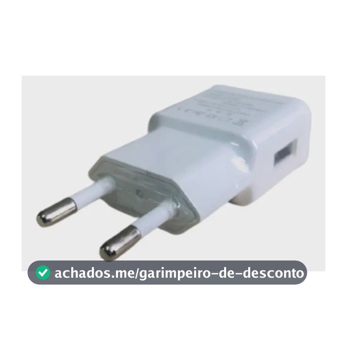 Tomada Plug Usb 2.1a Carregador Rápido Celular Bivolt Cor Branco