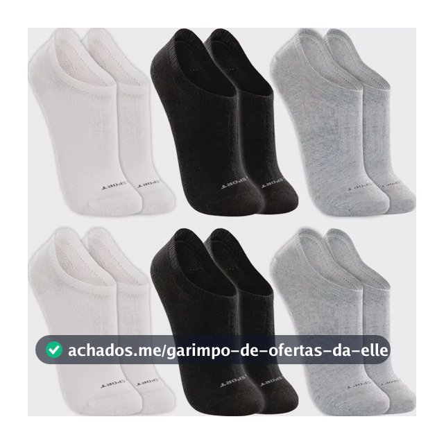 Kit 6 Pares Meias Lupo Sapatilha Invisível Sport Original