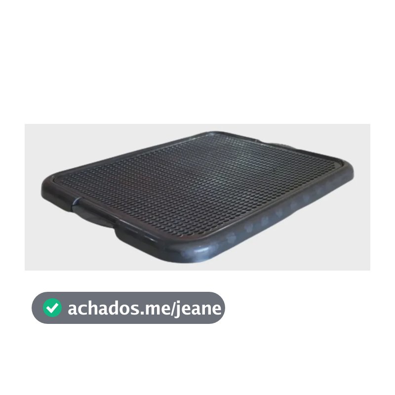 Bandeja Coletora De Areia Gato Tapete Coletor 55cm Lavável Preto