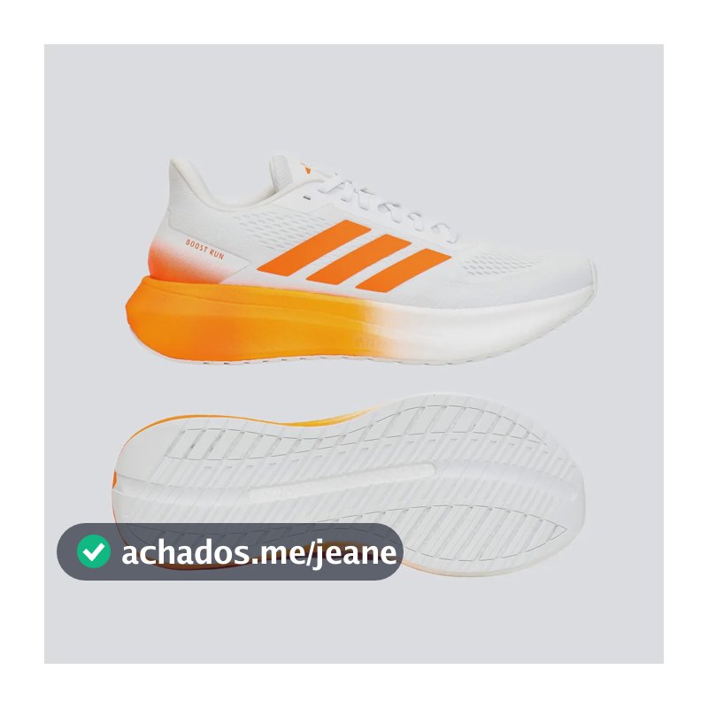 Tênis Masculino Boost Run M adidas Branco Liso 43 Br