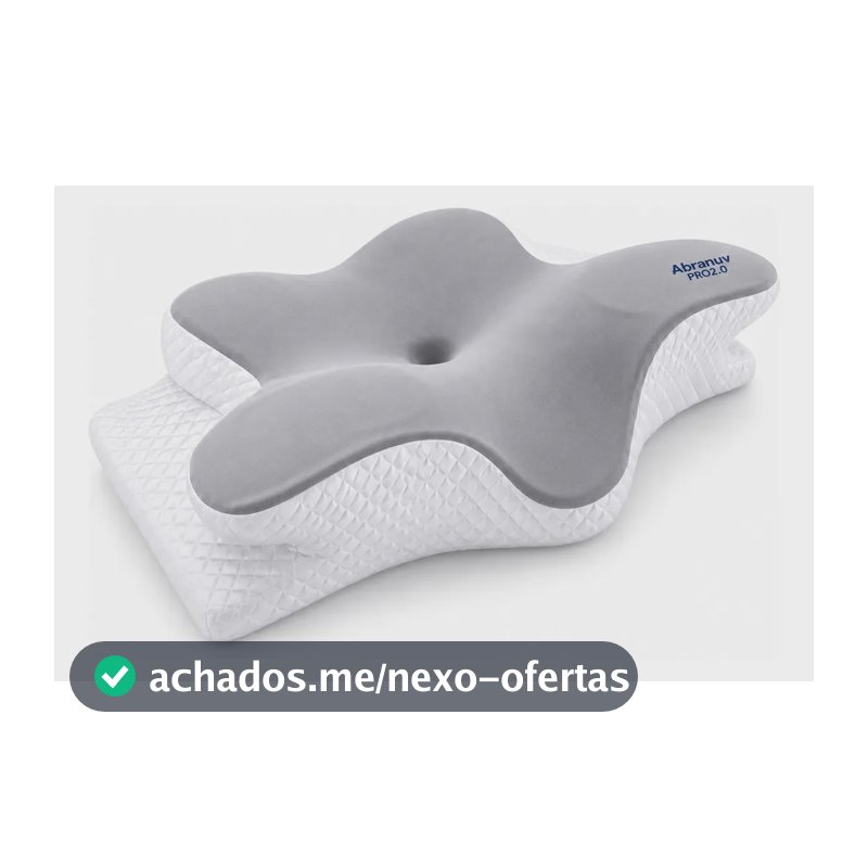 Travesseiro Cervical Abranuv Ergonômico Espuma Visco Dormir Branco