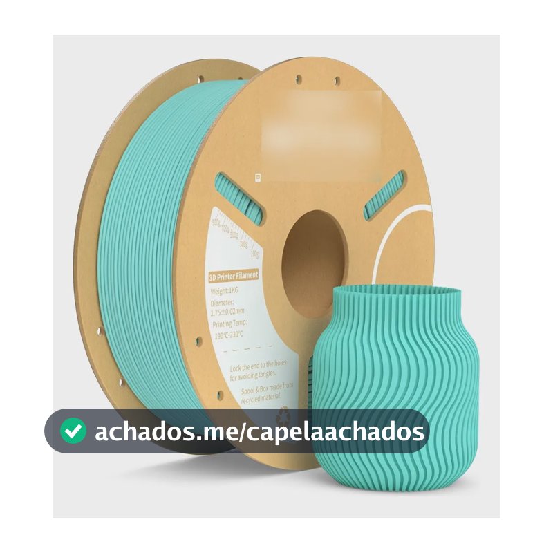 Filamento Elegoo Pla Matte Fosco 1.75 Mm 1kg Impressora 3d Cor Teal Green - Verde Petroleo