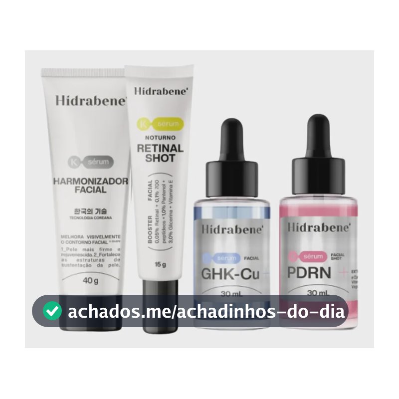 Kit Com 4 Sérum Facial Linha Coreana - Hidrabene