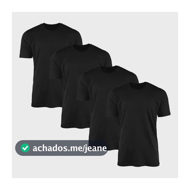 Kit 4 Camisetas Masculinas Lisas Básicas 100% Algodão Ssb