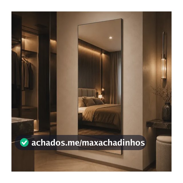 Espelho Mirano Lisboa 100x40cm Design Lapidado Luxo Moderno Suporte
