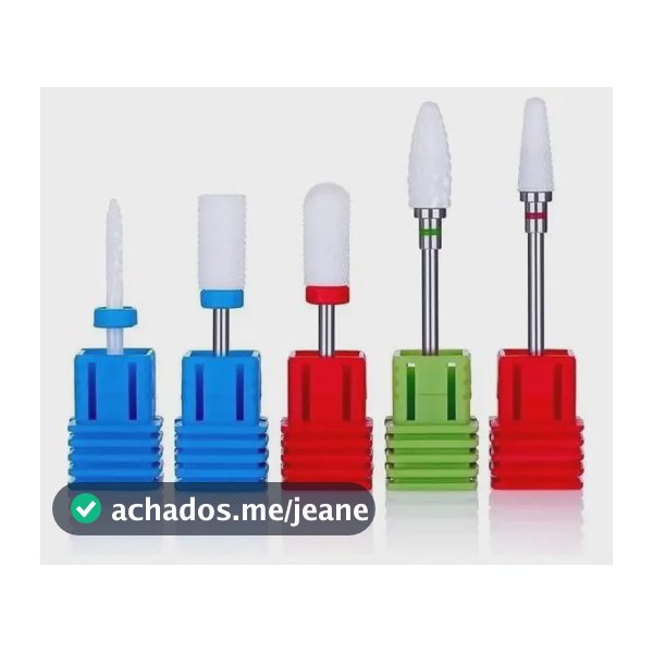Kit 5 Broca Lixa Unha Profissional Gel Fibra Porcelana MFL