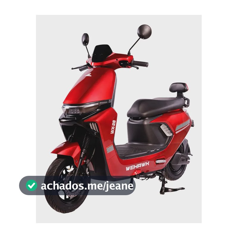Scooter Bicicleta Elétrica Barata 1000w Wehawk Wx-26 Sem Cnh Sem Placa Autopropelido Resistente A Água Autonomia De Até 50km Suporte Até 180 Kg Para Duas Pessoas Vermelho