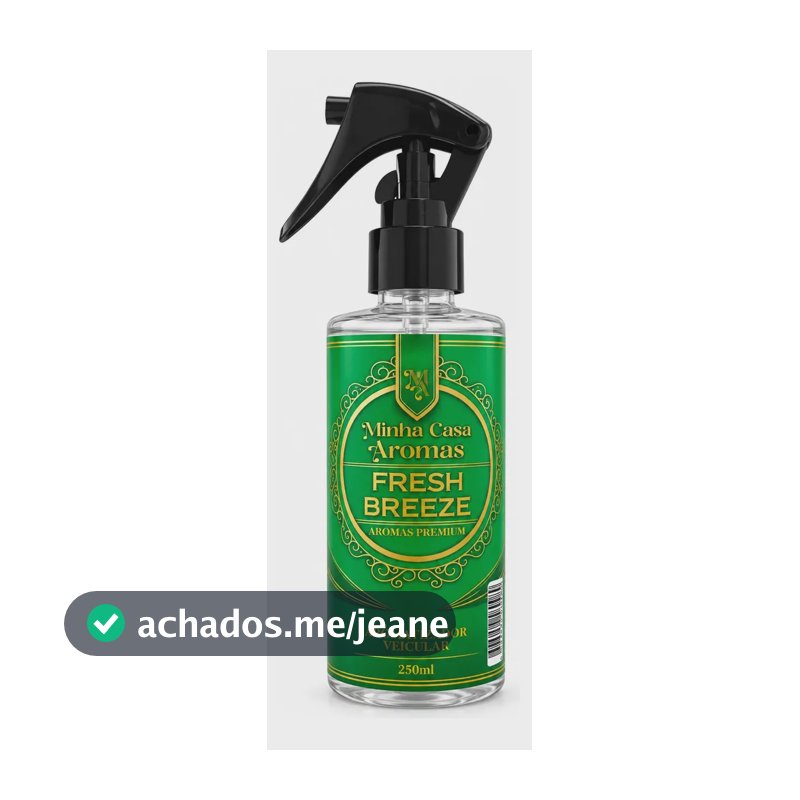 Aromatizador Veicular 250ml Cheirinho para Carro Perfume Premium - Fresh Breeze