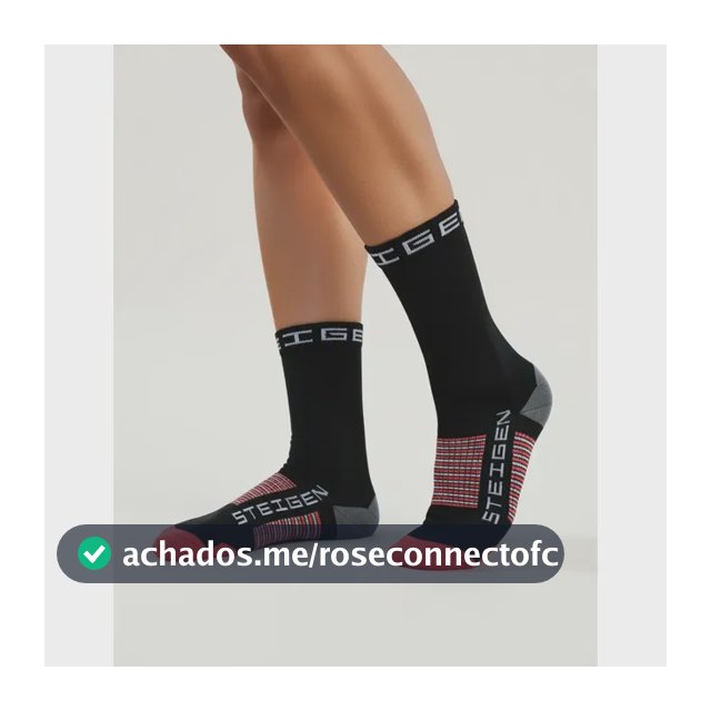 Meia De Corrida Steigen Cano Alto Sem Costura Antiatrito Preto Un