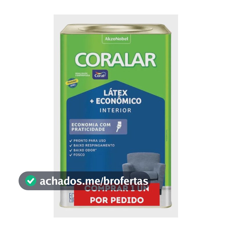 Coral Coralar Tinta Látex + Econômico 18l Branco Gelo Branco/gelo Fosco