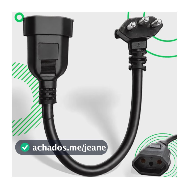 Adaptador Tomada 20a/10a Bivolt Microondas Air fryer Secador Panela Eletrica Carregador Carro Elétrico