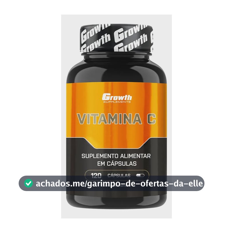 Vitamina C 120 Cápsulas Growth Supplements Natural