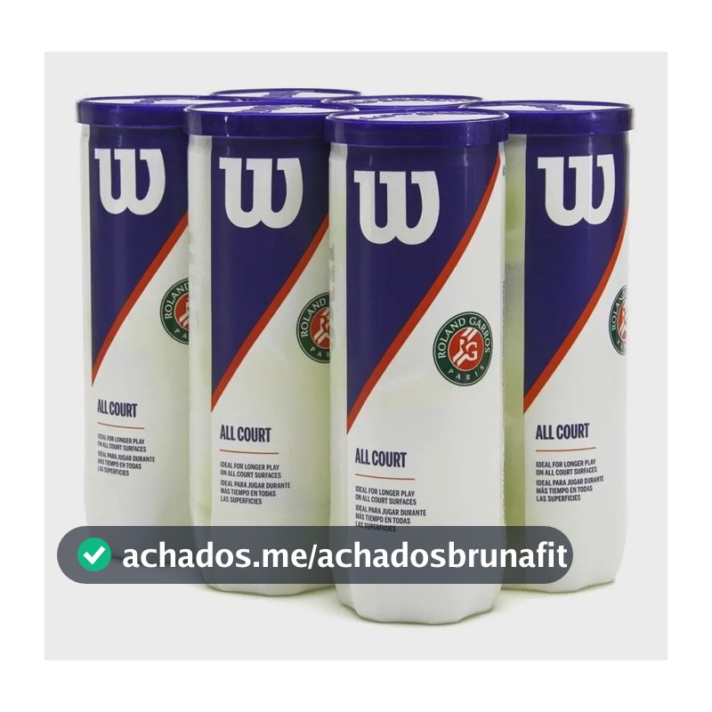 Bola De Tênis Wilson Roland Garros All Court - Pack Com 6 Tubos