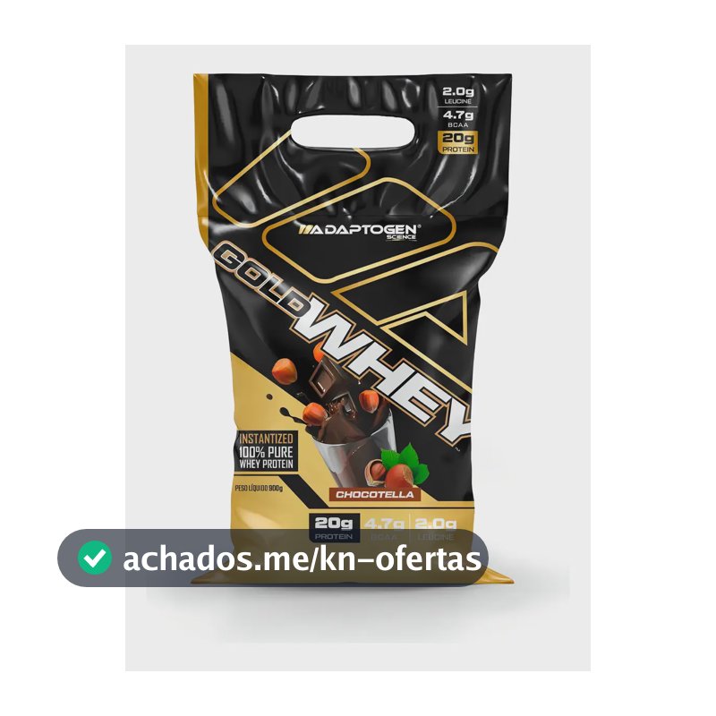 Gold Whey 100% Whey Protein 900g Sabor Chocotella Adaptogen Sabor Chocotela