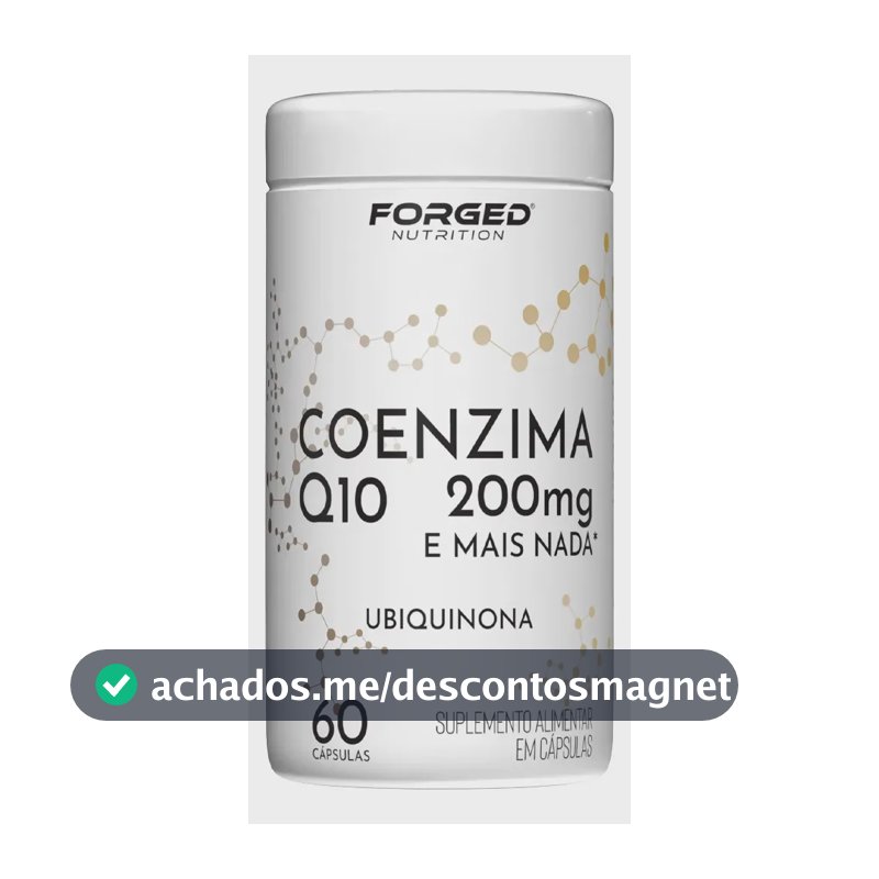 Coenzima Q10 200mg Pura Alta Concentração 60 Cápsulas - Forged Nutrition Sem Sabor