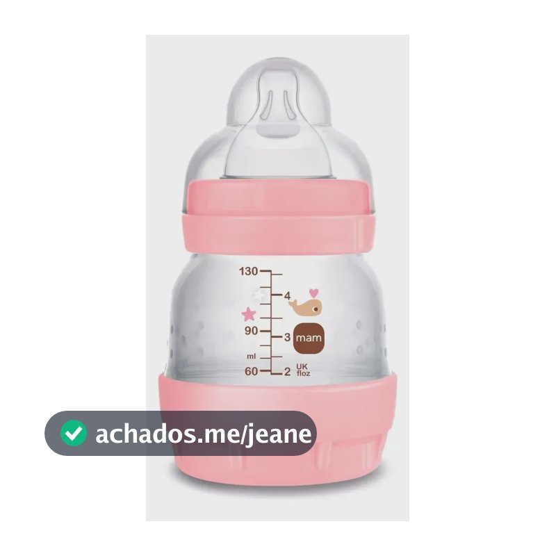 Mamadeira MAM Easy Start Rosa 130ml 0 Meses MA01212