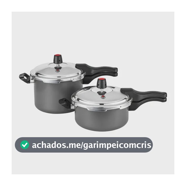Jogo 2 Panela De Pressao 4,5 Litros E 3 Litros Antiaderente Cor Grafite