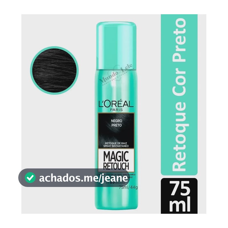 Spray Retoque Raiz Loréal Magic Retouch 75ml Instantâneo 1 Preto