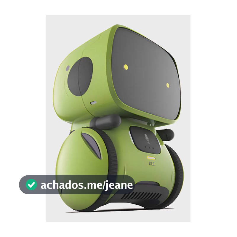 Robô De Controle De Voz Interativo Para Crianças Inteligente Idoma Português Cor Verde