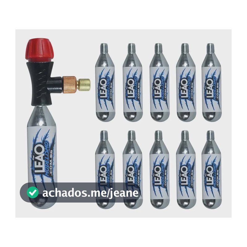 Bomba Encher Pneus Adptador Co2 + 10 Cilindros Bike Ciclismo