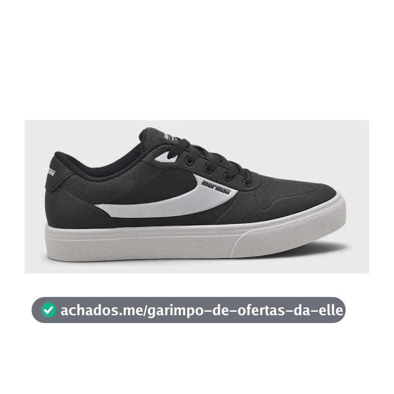Tênis Mormaii Urban Versa Casual Confortável Masculino Black/white/white 44 Br