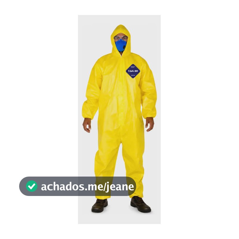 Macacão Proteção Química Amarelo Impermeável Reforçado Epi Amarelo Xg