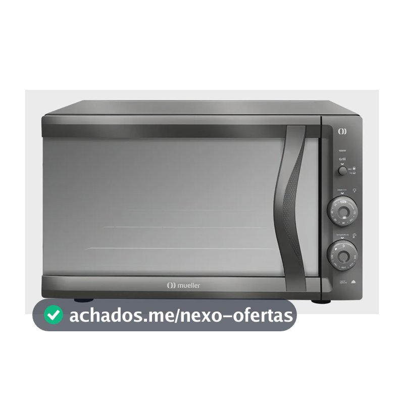 Forno Elétrico De Bancada Mueller Mfb50f Espelhado 50l Vidro Duplo Cor Cinza