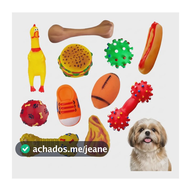 Kit 6 Brinquedos Para Filhote Cachorro Pequeno Pet Mordedor