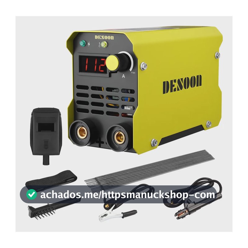 Máquina De Solda Inversora 120a Real Profissional Mma Portátil Soldadora Igbt Com Eletrodo E Máscara De Solda Desoon