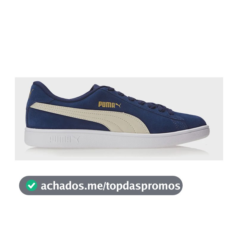 Tênis Masculino E Feminino Smash V2 Bdp Puma Peacoat-tapioca-puma Team Gold-puma White Liso 40