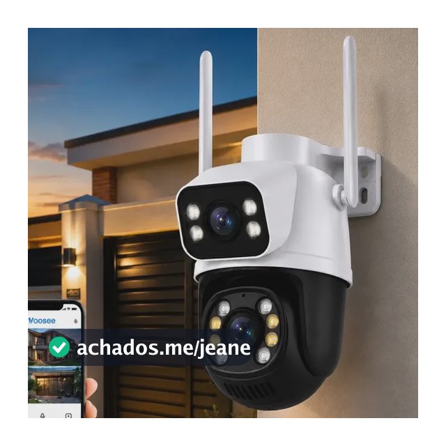 Câmera De Segurança IP Lente Dupla JT8695/A28 6MP Wifi Full HD Aplicativo Yoosee IP66 À Prova D'Água Visão Noturna Colorida Sirene Rastreamento Humano Áudio Bidirecional Auto Traking Interno e Externo