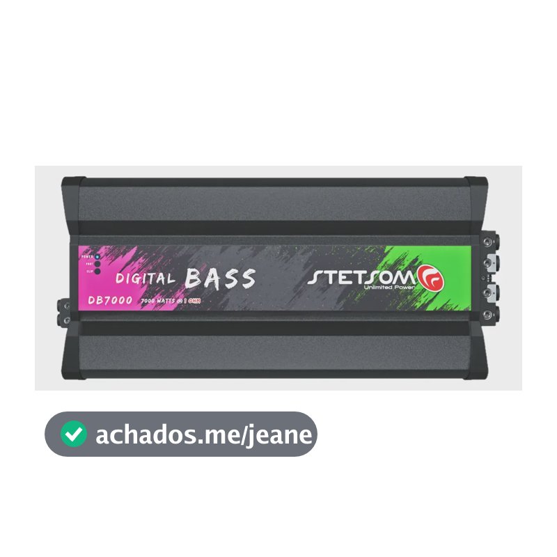 Módulo Stetsom Db 7000 1 Ohm 7000 Watts Rms Digital Bass Preto