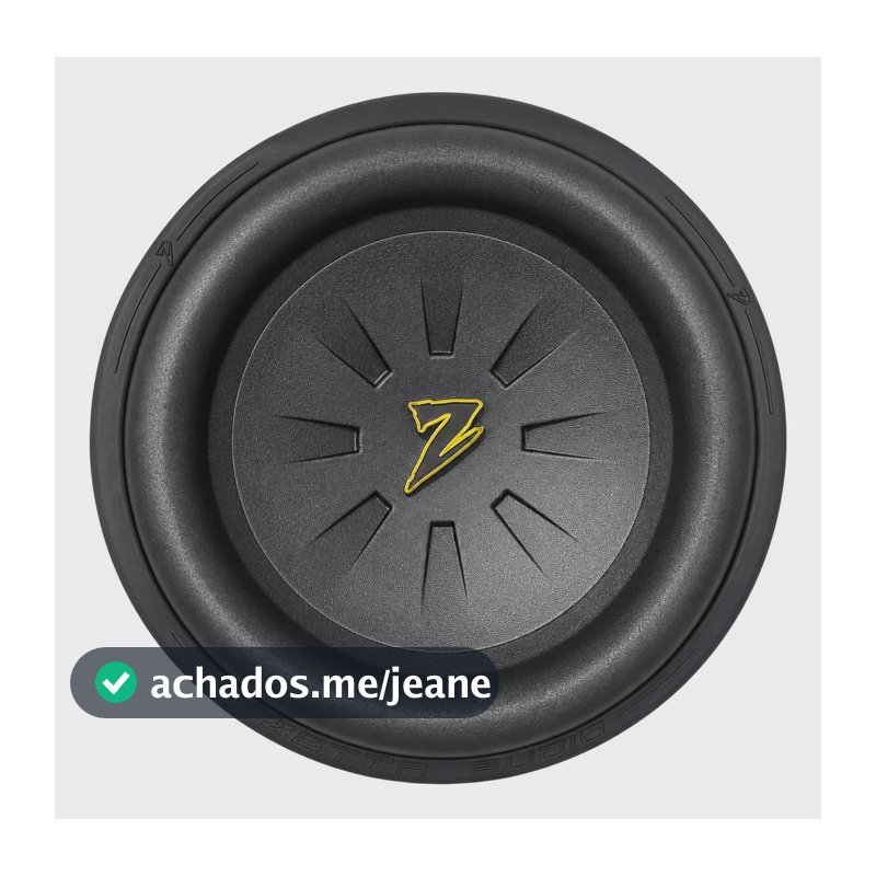 Subwoofer Zetta Audio 12 Polegadas X-12 1500 Rms 4+4 Ohms Preto