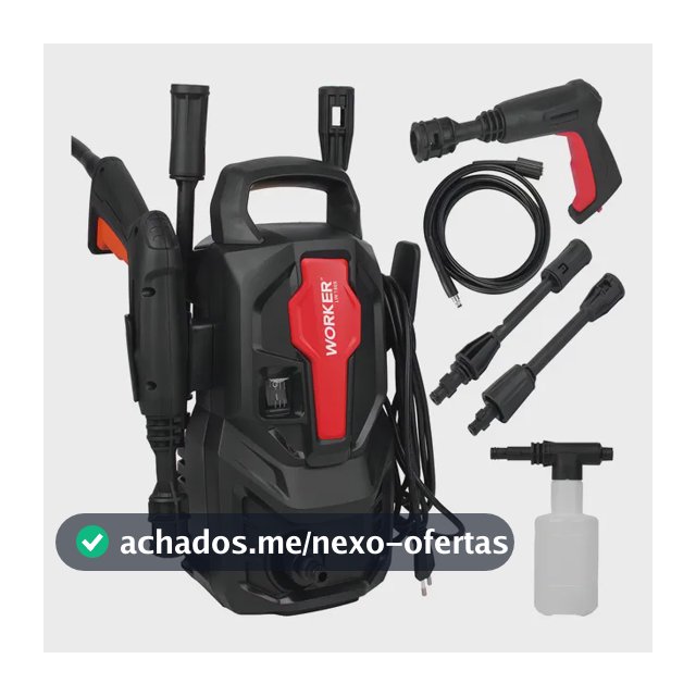 Lavadora De Alta Pressão Potente 1305lbs Kit Shampoo Worker