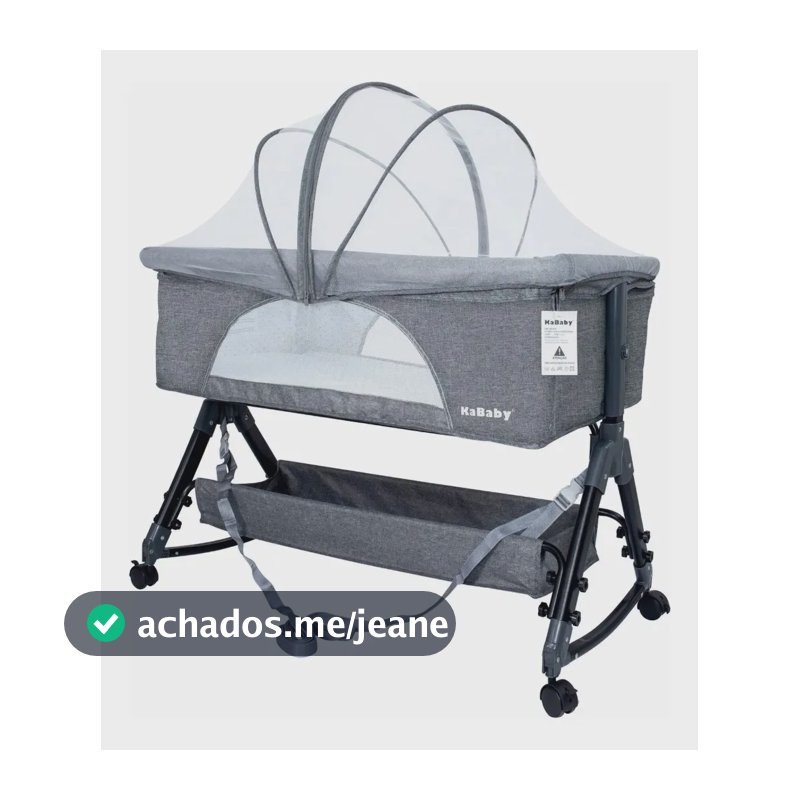 Berço Portátil Moises Co-bed Até 9kg C/Balanço Mosquiteiro e Cesto Luna - KaBaby