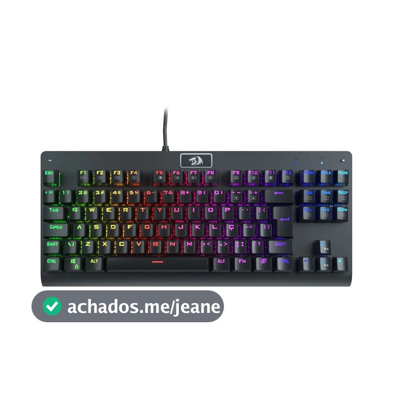 Teclado Mecânico Gamer Redragon Dark Avenger, Rgb, Switch Outemu Blue, Abnt2 - K568