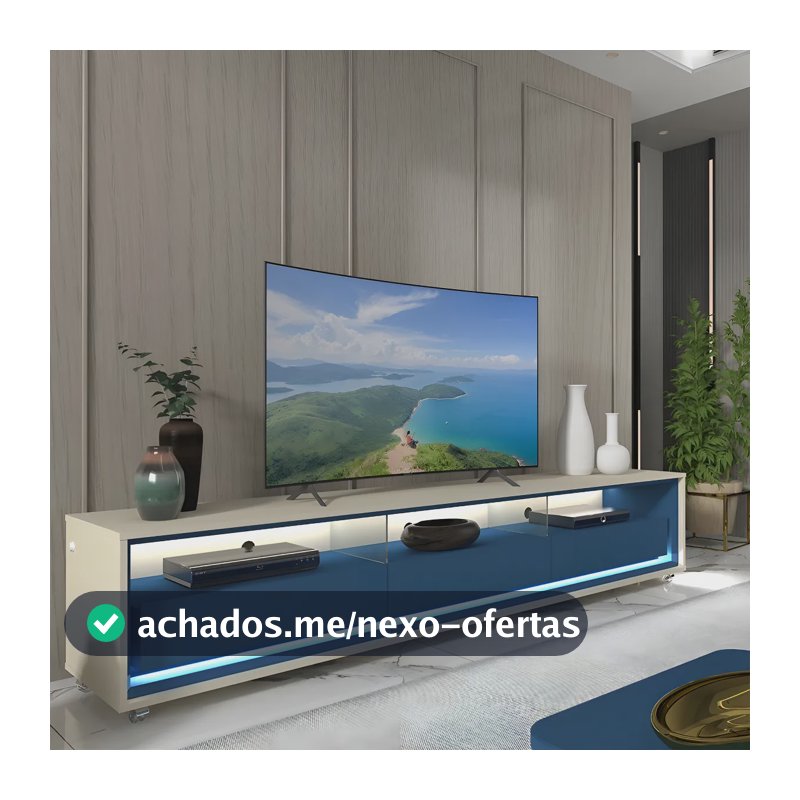 Rack Para Tv Até 85 Polegadas Com Led Com Rodízios Ac