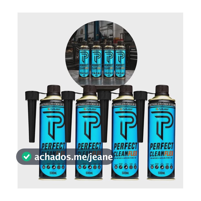 Kit 4 Perfect Clean Koube 500ml Gasolina Flex Aditivo