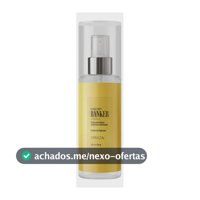 BODY SPLASH MASCULINO BANKER 200ML - PRIMACIAL PERFUME AMADEIRADO CITRICO