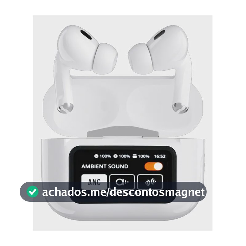 Fone De Ouvido Sem Fio A9 Pro Bluetooth 5.4 - Tela TouchScreen Eletro Mex