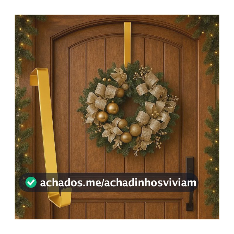Gancho Suporte Guirlanda Natal Metálico Multiuso Porta Decor Dourado-escuro